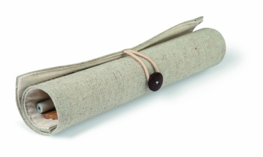 Logo trade promotional giveaway photo of: Stationary set in cotton pouch