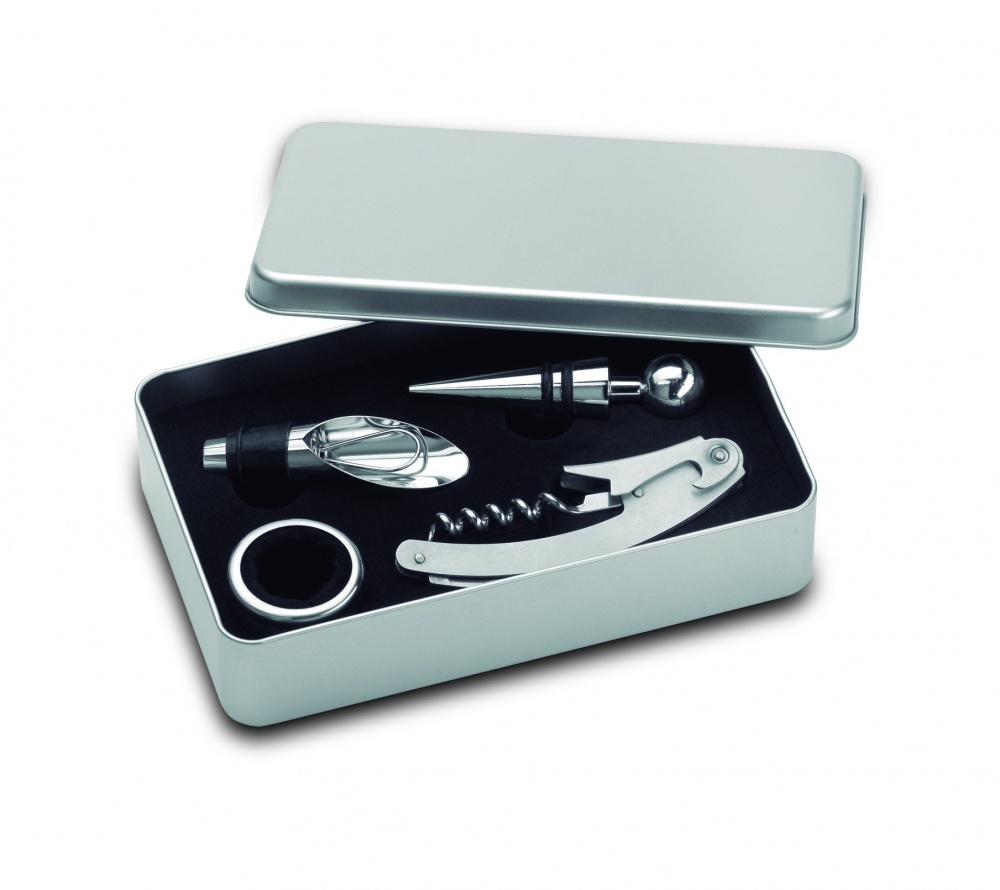 Logotrade corporate gift picture of: Wine  set in tin box