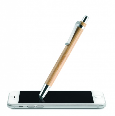 Logo trade promotional products image of: Ball pen in ABS and bamboo