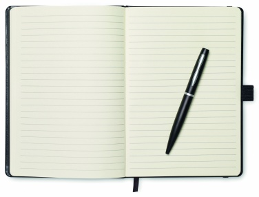 Logo trade promotional products image of: A5 notebook with pen 72 lined