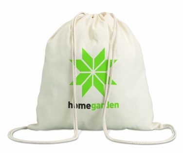 Logo trade promotional giveaway photo of: 100gr/m² cotton drawstring bag