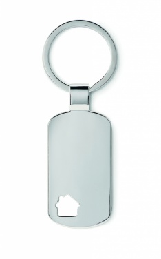 Logo trade promotional items image of: Key ring with house detail Jelgava