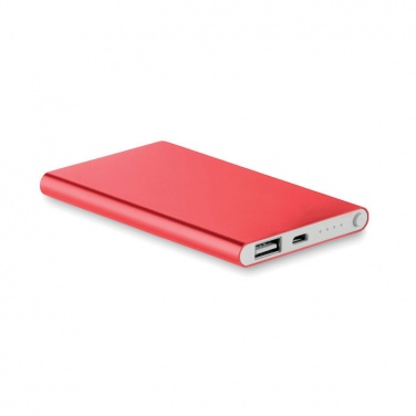 Logotrade promotional product picture of: Flat power bank 4000 mAh