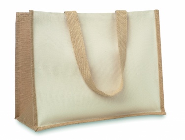 Logotrade promotional giveaway image of: Jute and canvas shopping bag