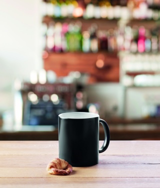 Logo trade promotional giveaways picture of: Dark sublimation mug 300ml