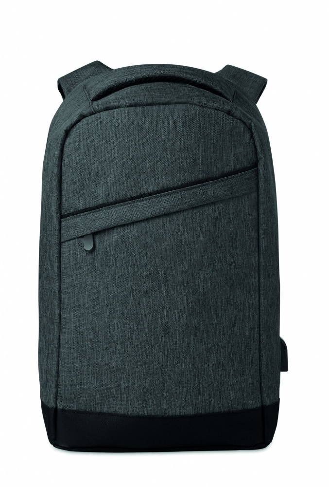 Logo trade promotional gift photo of: 2 tone backpack incl USB plug