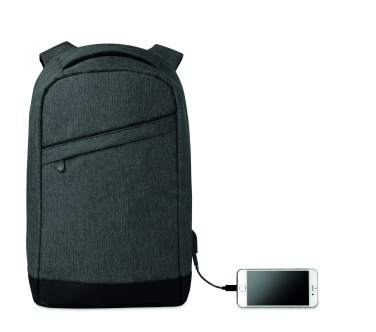 Logotrade promotional products photo of: 2 tone backpack incl USB plug