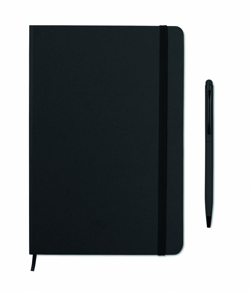 Logo trade promotional giveaways picture of: A5 notebook w/stylus 72 lined