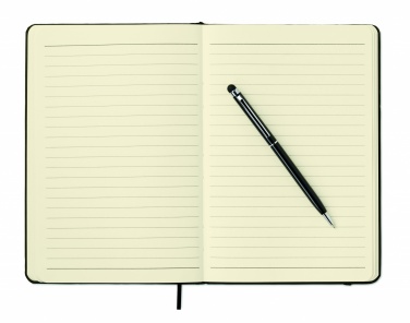 Logo trade business gift photo of: A5 notebook w/stylus 72 lined
