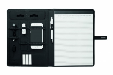 Logo trade promotional giveaways picture of: A4 folder w/wireless charger5W