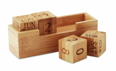 Logo trade advertising products picture of: Bamboo calendar
