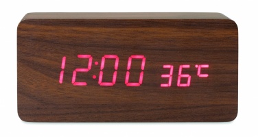 Logo trade promotional products picture of: LED clock/5W wireless charger