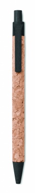 Logo trade promotional gifts image of: Cork/ Wheat Straw/ABS ball pen