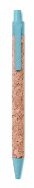 Logo trade promotional giveaways image of: Cork/ Wheat Straw/ABS ball pen