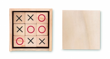 Logo trade advertising products image of: Wooden tic tac toe