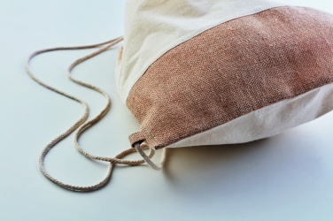 Logo trade promotional merchandise picture of: Drawstring bag w/ jute details