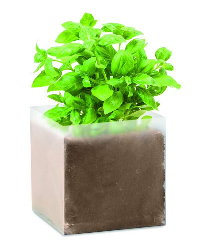 Logotrade business gift image of: Compost with seeds "BASIL"