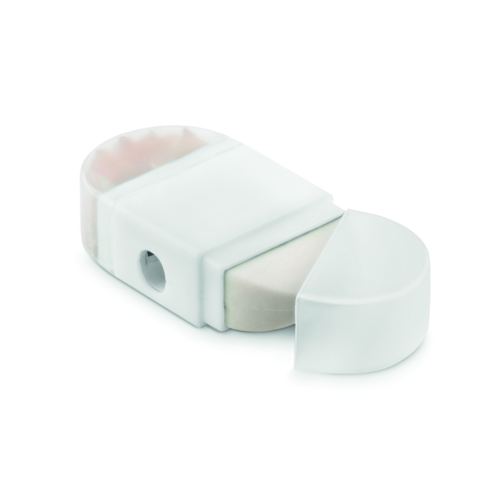 Logo trade promotional merchandise image of: Sharpener and eraser