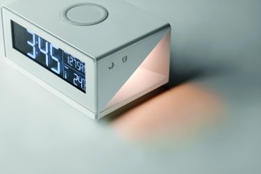 Logotrade promotional gift picture of: LED clock & wireless charger5W
