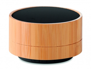 Logo trade promotional merchandise image of: 3W Bamboo wireless speaker