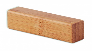 Logo trade promotional gift photo of: Power bank bamboo 2200 mAh POWERBAM
