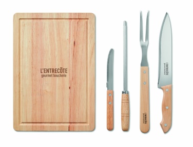 Logo trade promotional merchandise image of: Set of 4 BBQ Grilling accessori