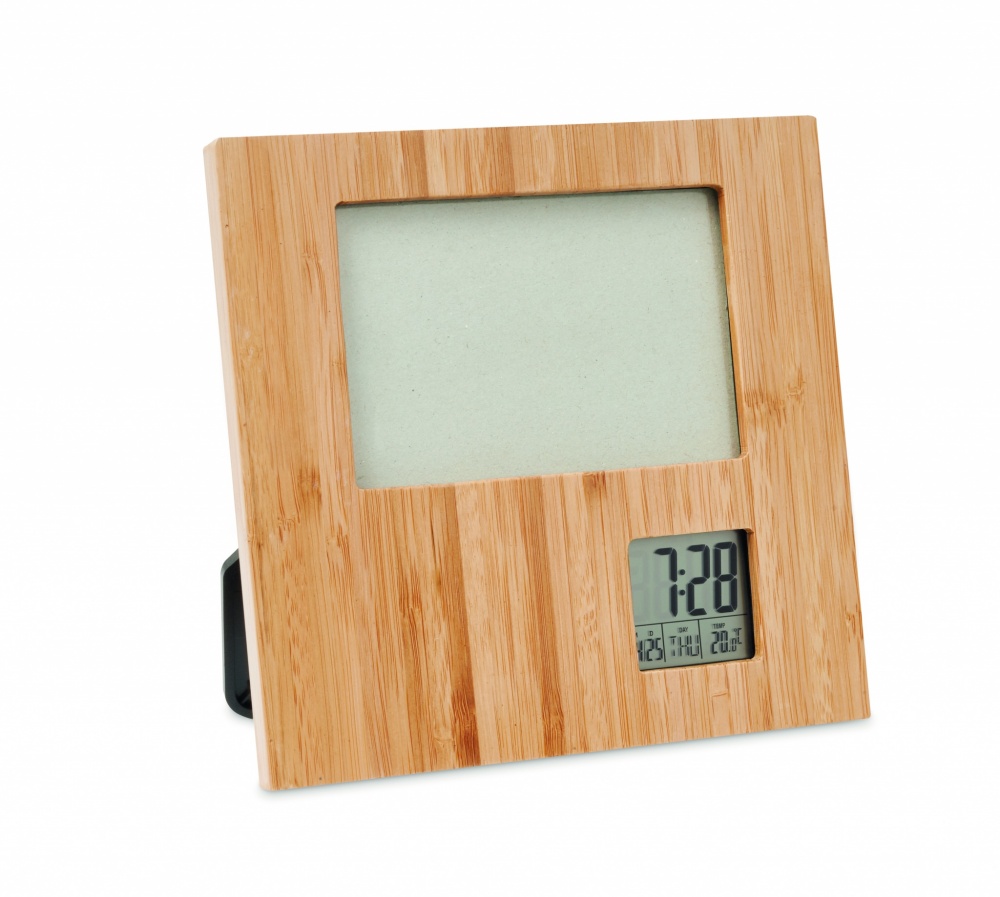 Logo trade promotional products picture of: Photo frame with weather statio