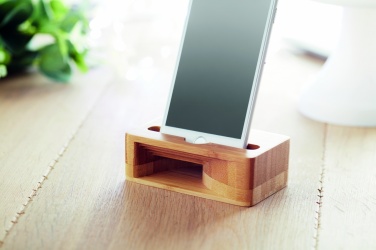 Logotrade promotional items photo of: Bamboo phone stand-amplifier CARACOL
