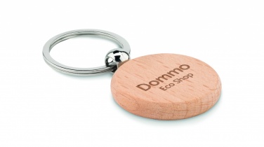 Logotrade promotional product image of: Round wooden key ring Saldus