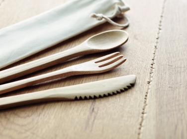 Logo trade advertising product photo of: Bamboo cutlery set