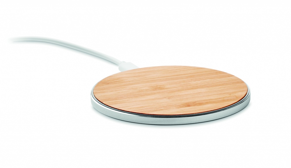 Logotrade promotional merchandise image of: Bamboo wireless charger 10W DESPAD