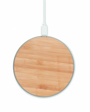 Logotrade promotional gift image of: Bamboo wireless charger 10W DESPAD