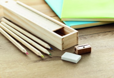 Logotrade promotional giveaway picture of: Stationery set in wooden box