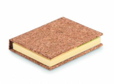 Logo trade promotional products image of: Cork sticky note memo pad