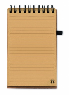 Logo trade promotional item photo of: A6 Cork notepad with pen