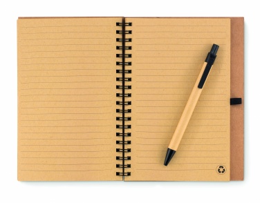 Logo trade advertising product photo of: Cork notebook with pen