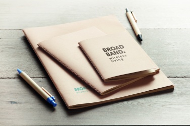Logo trade promotional gifts picture of: A6 recycled notebook 80 plain
