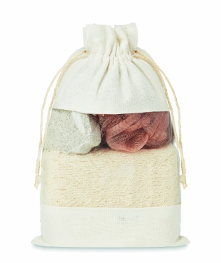 Logo trade promotional gifts picture of: Bath set in cotton pouch
