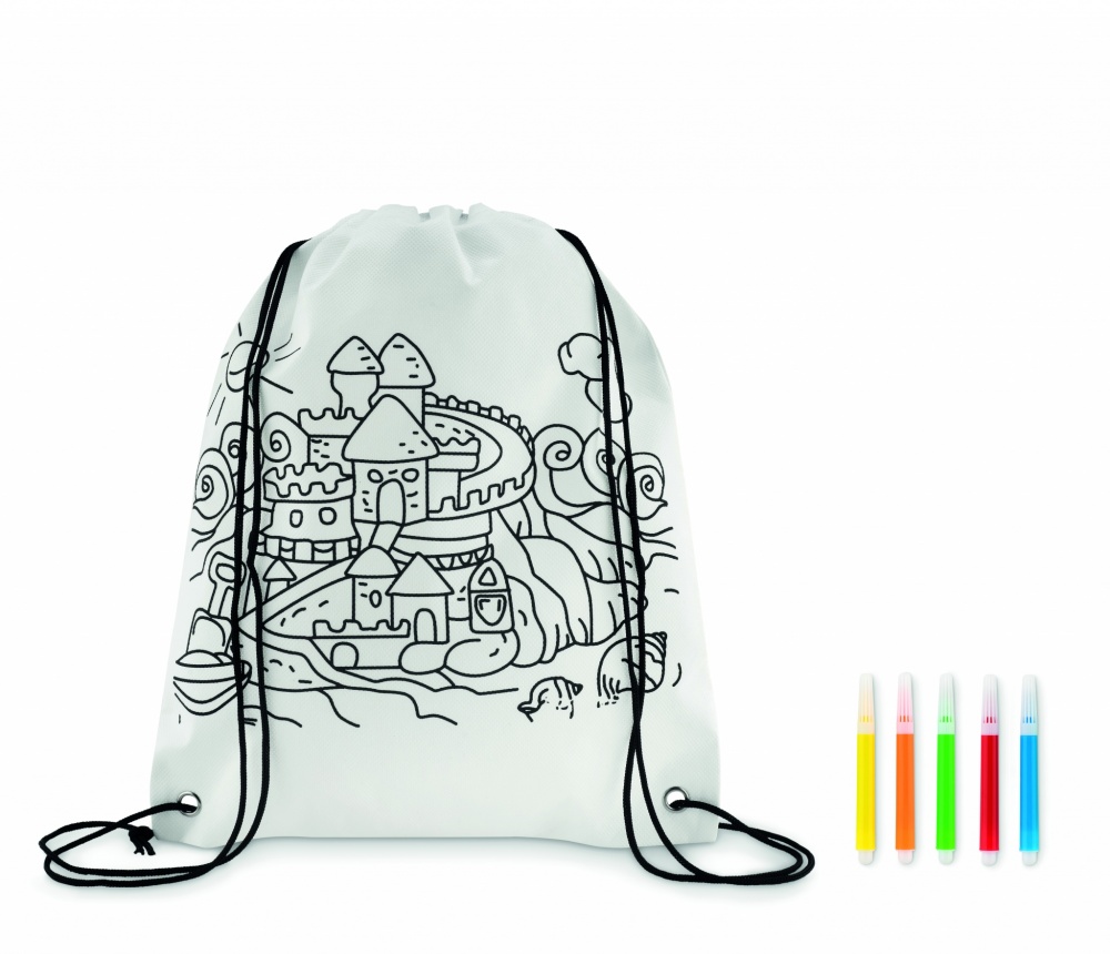 Logo trade advertising product photo of: Non woven kids bag with pens