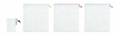 Logo trade corporate gift photo of: Set of 3 RPET mesh food bags