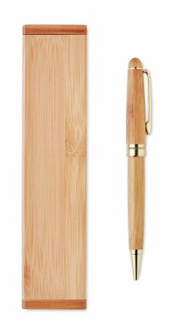 Logotrade promotional giveaways photo of: Bamboo twist-action ballpoint pen in a box