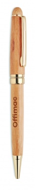 Logotrade promotional item image of: Bamboo twist-action ballpoint pen in a box