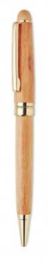 Logo trade promotional merchandise photo of: Bamboo twist-action ballpoint pen in a box