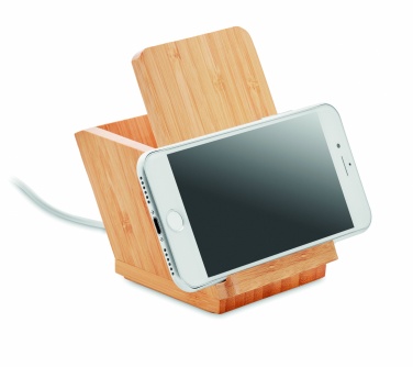 Logo trade business gifts image of: Wireless charger pen holder 5W BAICOI