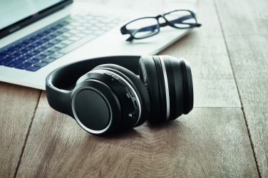 Logo trade advertising products image of: ANC headphone and pouch