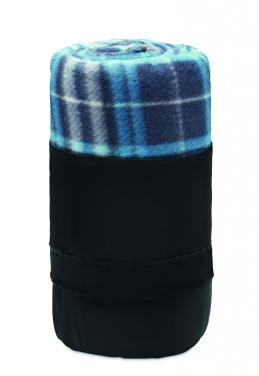 Logo trade promotional merchandise picture of: RPET fleece travel blanket