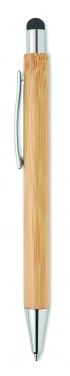 Logo trade promotional merchandise photo of: Bamboo ballpoint pen with blue ink