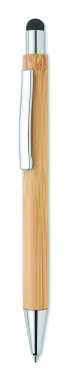 Logo trade promotional gifts image of: Bamboo ballpoint pen with blue ink