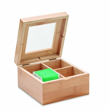 Logo trade promotional giveaway photo of: Bamboo tea box
