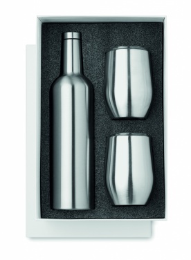 Logo trade business gift photo of: Double walled bottle & mug set